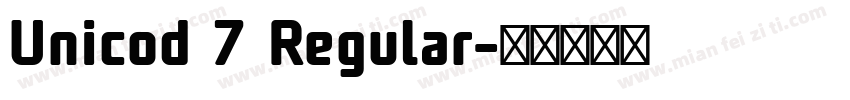 Unicod 7 Regular字体转换